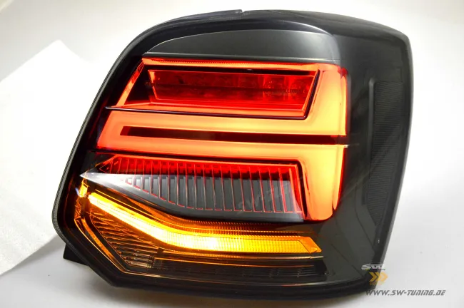 SW-Celi Voll LED Rückleuchten für Polo V Typ 6R / 6C 09-17 Steilheck smoke Lightbar