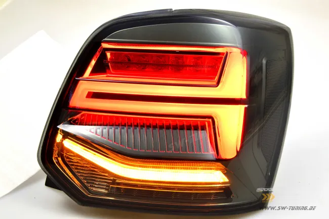 SW-Celi Voll LED Rückleuchten für Polo V Typ 6R / 6C 09-17 Steilheck smoke Lightbar