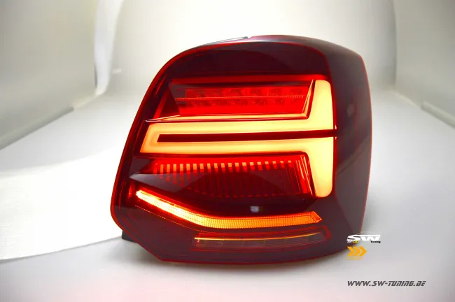 SW-Celi Voll LED Rückleuchten für Polo V Typ 6R / 6C 09-17 Steilheck red/clear Lightbar