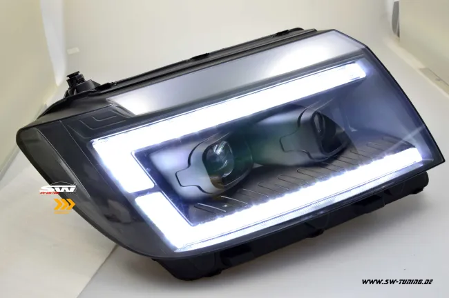 SW-DRLTube headlight for VW Crafter II Type SY SZ / MAN TGE 17-22 LED DRL Lighttube black