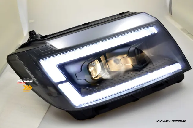 SW-DRLTube headlight for VW Crafter II Type SY SZ / MAN TGE 17-22 LED DRL Lighttube black