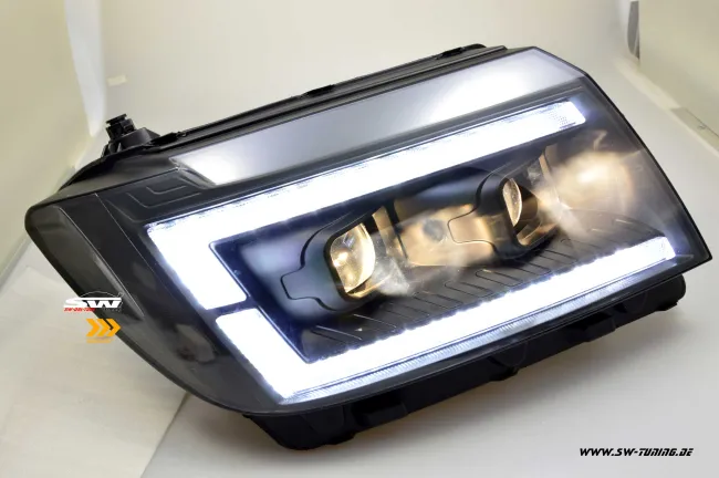 SW-DRLTube headlight for VW Crafter II Type SY SZ / MAN TGE 17-22 LED DRL Lighttube black