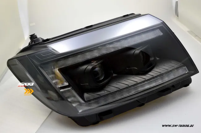 SW-DRLTube headlight for VW Crafter II Type SY SZ / MAN TGE 17-22 LED DRL Lighttube black