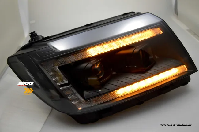 SW-DRLTube headlight for VW Crafter II Type SY SZ / MAN TGE 17-22 LED DRL Lighttube black