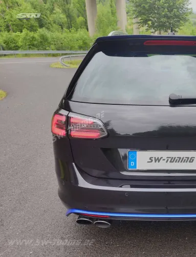 SWCeli LED Rückleuchten passend für Golf 7.5 Facelift Variant Kombi 18-20 smoke LED Wischblinker für OE LED
