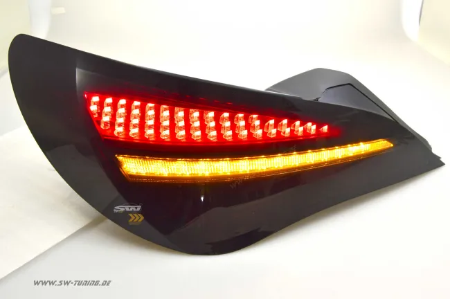 SW-Celi full LED rear lights suitable for Mercedes CLA C117/X117 13-19 Cherry Red smoke