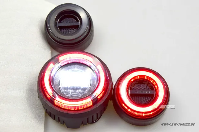 SW-Celi LED Rückleuchten für Landrover Defender 90 110 130 L316 1990-2016 smoke