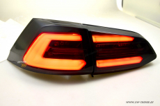 SWCeli LED Rckleuchten passend fr Golf 7 Variant Kombi 13-17 Black/Smoke RED-Lightbar LED Wischblinker