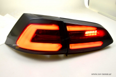 SWCeli LED Rckleuchten passend fr Golf 7 Variant Kombi 13-17 Black/Smoke RED-Lightbar LED Wischblinker