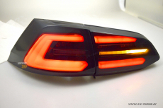 SWCeli LED Rckleuchten passend fr Golf 7 Variant Kombi 13-17 Black/Smoke RED-Lightbar LED Wischblinker