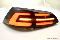 SWCeli LED Rckleuchten passend fr Golf 7 Variant Kombi 13-17 Black/Smoke RED-Lightbar LED Wischblinker