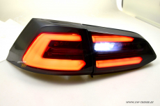 SWCeli LED Rckleuchten passend fr Golf 7 Variant Kombi 13-17 Black/Smoke RED-Lightbar LED Wischblinker