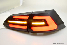 SWCeli LED Rckleuchten passend fr Golf 7.5 Facelift Variant Kombi 18-20 Black/Smoke RED-Lightbar fr OE LED