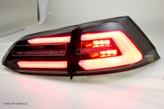 SWCeli LED taillights suitable for Golf 7.5 Facelift Variant Stationwagon 18-20 Black RED-Lightbar for OE LED