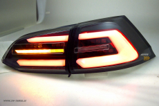 SWCeli LED taillights suitable for Golf 7.5 Facelift Variant Stationwagon 18-20 Black RED-Lightbar for OE LED