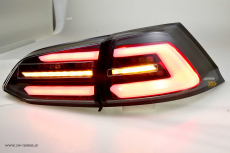 SWCeli LED taillights suitable for Golf 7.5 Facelift Variant Stationwagon 18-20 Black RED-Lightbar for OE LED