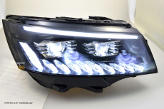 SW-DRL FULL LED headlights suitable for VW T6.1 20-23 LED daytime running lights Lighttube black Upgrade