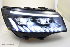 SW-DRL FULL LED headlights suitable for VW T6.1 20-23 LED daytime running lights Lighttube black Upgrade
