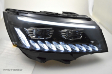 SW-DRL FULL LED headlights suitable for VW T6.1 20-23 LED daytime running lights Lighttube black Upgrade