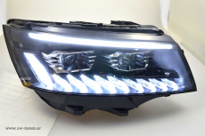 SW-DRL FULL LED headlights suitable for VW T6.1 20-23 LED daytime running lights Lighttube black Upgrade