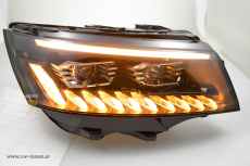 SW-DRL FULL LED headlights suitable for VW T6.1 20-23 LED daytime running lights Lighttube black Upgrade