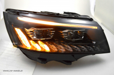 SW-DRL FULL LED headlights suitable for VW T6.1 20-23 LED daytime running lights Lighttube black Upgrade
