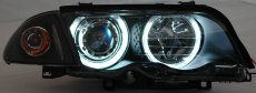 Angel Eye Scheinwerfer passend fr 3er BMW E46 Lim/Touring 98-01 CCFL Standlichtringe black