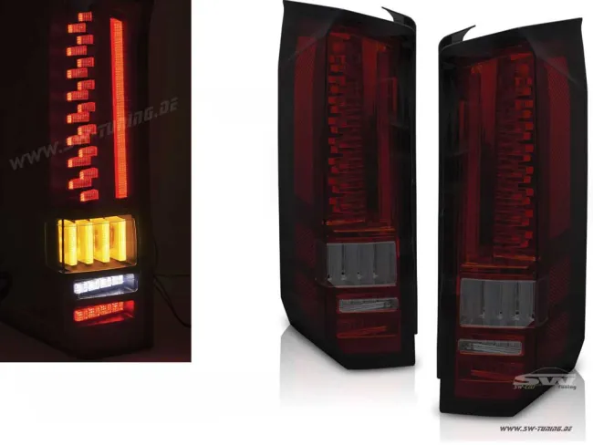 SW-Celi Voll LED Rückleuchte für VW Crafter II Typ SY/SZ MAN TGE 17-25 mit LED Lightbar red smoke
