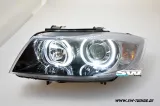 Angel Eye Scheinwerfer für 3er BMW E90 E91 05-13 High LED Standlichtringe Black