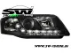 SW-Light headlights for Audi A6 97-01 LED position light black