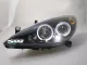 angel eye headlights Peugeot 307 2 LED halo rims black