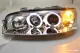 angel eye headlights Fiat Punto type 188 99-02 2 LED halo rims chrome