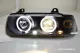 angel eye headlights for BMW E36 Coupé/convertable 92-98 2 LED halo rims black