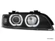 Angel Eye headlights for 5 series BMW E39 95-00 with 2 high LED helo rims black