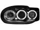 angel eye headlights Ford Escort MK7 95-98 2 LED halo rims black
