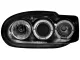 angel eye headlights Ford Escort MK7 95-98 2 LED halo rims black