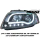 SW-LTube headlights suitable for Audi A3 8P 03-08 Lighttube positionslight black