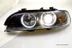 Angel Eye Scheinwerfer passend für 5er BMW E39 95-00 CCFL-Standlichtringe black