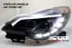 SW-DRLTube Scheinwerfer passend für Opel Corsa D Facelift 11-15 LED TFL R87 / Lighttube black