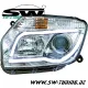 SW-Ltube headlights Dacia Duster 10-14 LED Lighttube chrome