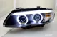 SW-CCFL Xenon Angel Eye Scheinwerfer BMW X5 03-07 E53 LCI Facelift CCFL-Standlichtringe black