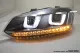 SW-Light headlights VW Polo 6R 6C 10-17 LED U-Tube positionslight black dynamic Indicator