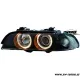 Angel Eye headlights for BMW E39 95-00 halo rims black