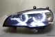 SW-DRLtube Angel Eye Xenon headlights for BMW X5 E70 07-10 High U-LED DRL black without AFS