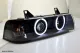 angel eye headlights for BMW E36 sedan / stationwagon 92-98 2 CCFL halo rims black