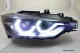 SW-DRL Angel Eye Xenon Scheinwerfer für 3er BMW Typ F30/F31 12-15 LED U-TFL-Standlichtringe black für AFS