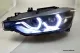 SWDRL Angel Eye Xenon headlights for BMW 3 Series F30 / F31 12-15 LED U-Tube DRL helo rim black