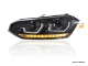 SW-Headlights for Polo VI AW 18-21 LED Wiper Turn Signals Black Silver-U-Line