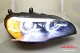 SW-DRLtube Angel Eye LED headlights for BMW X5 E70 07-10 High U-LED DRL black without AFS ugrade