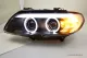 SW angel eye Xenon headlights suitable for BMW E53 LCI 03-07 X5 Facelift LED halo rims black